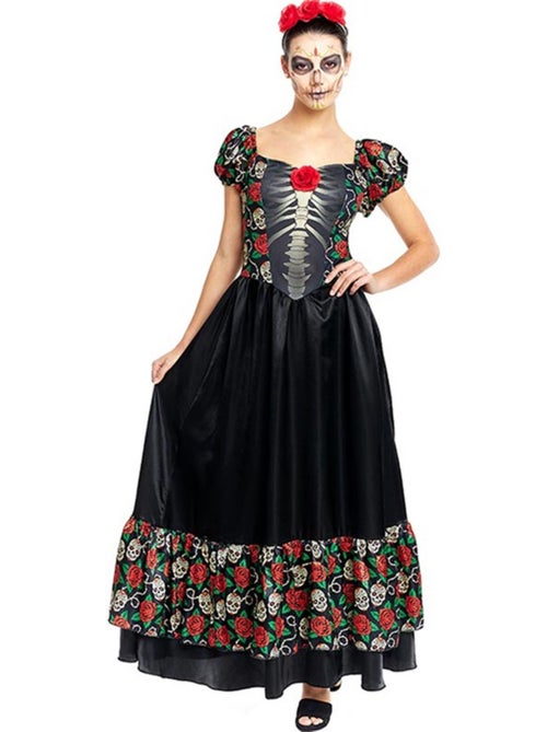 Disfraz de Catrina vestido largo - Kiabi
