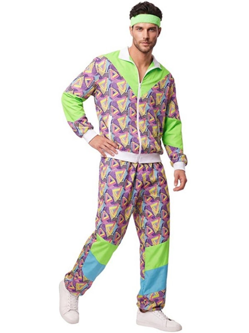 Disfraz de chándal años 90 estampado para hombre Multicolor - Kiabi