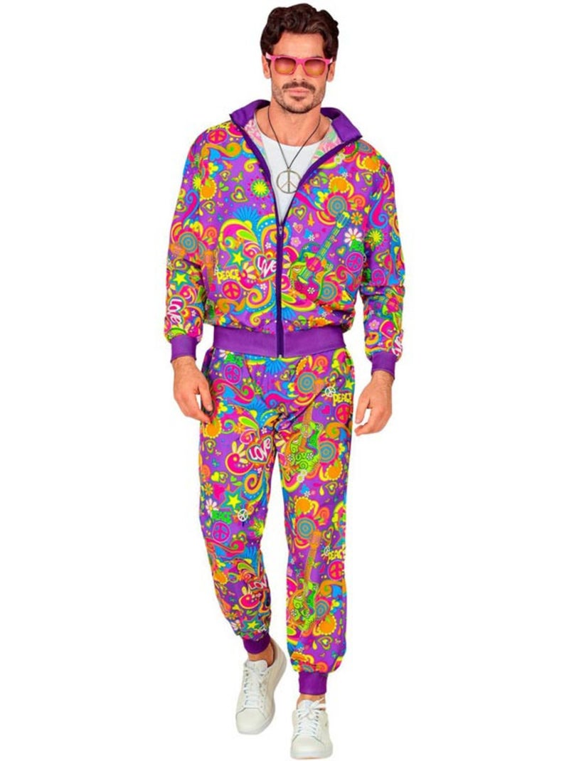 Disfraz de Chándal Hippie Flower Power Neón Multicolor - Kiabi