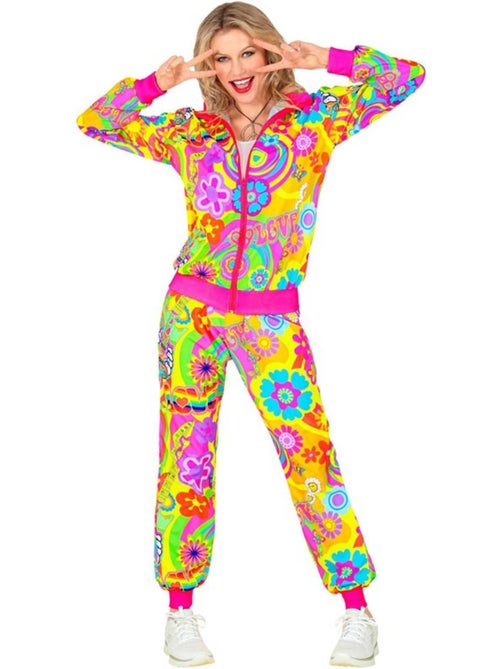 Disfraz de Chándal Hippie Groovy Love fluorescente - Kiabi