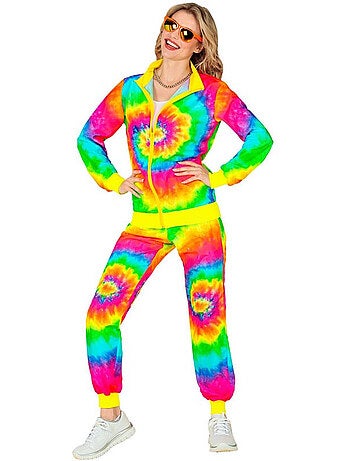 Disfraz de Chándal Hippie Psicodélico fluorescente