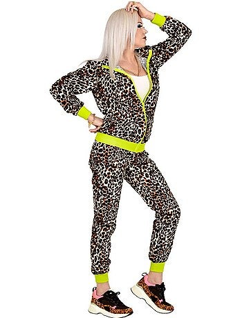 Disfraz de Chándal Leopardo Años 80