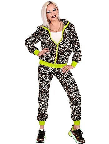 Disfraz de Chándal Leopardo Años 80