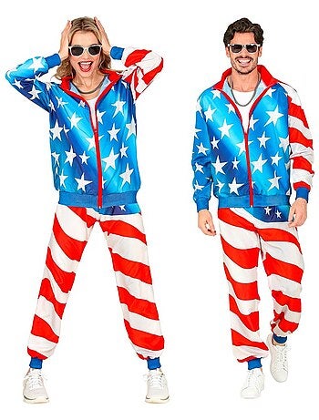 Disfraz de Chándal Party Fashion USA neón