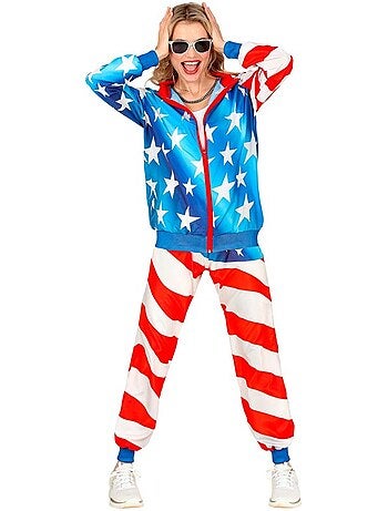 Disfraz de Chándal Party Fashion USA neón