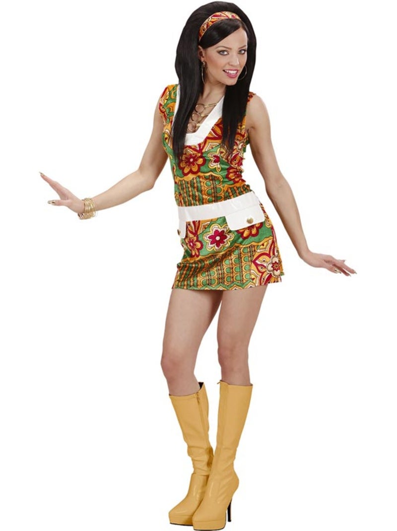 Disfraz de Chica de los Años 60 de terciopelo Multicolor - Kiabi