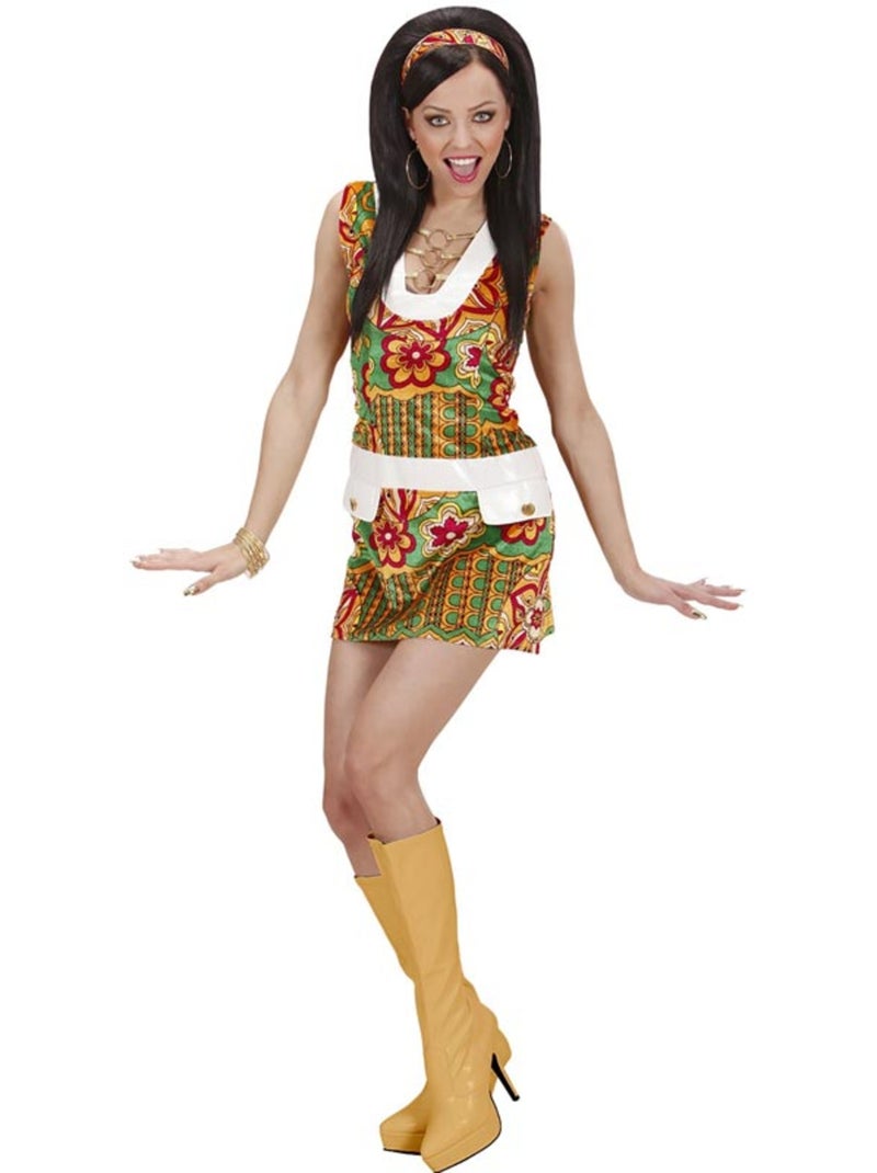 Disfraz de Chica de los Años 60 de terciopelo Multicolor - Kiabi