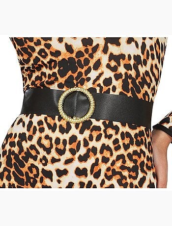 Disfraz de Chica Disco Leopardo