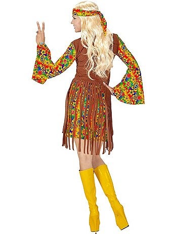 Disfraz de Chica Hippie flecos largos