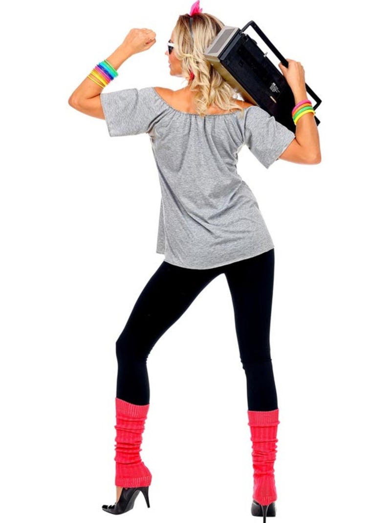 Disfraz de Chica Playera Años 80 Multicolor - Kiabi