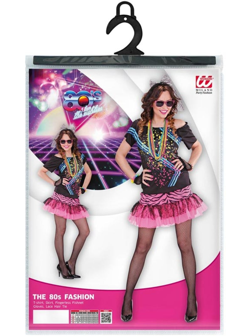 Disfraz de Chica Rockera Años 80 Multicolor - Kiabi