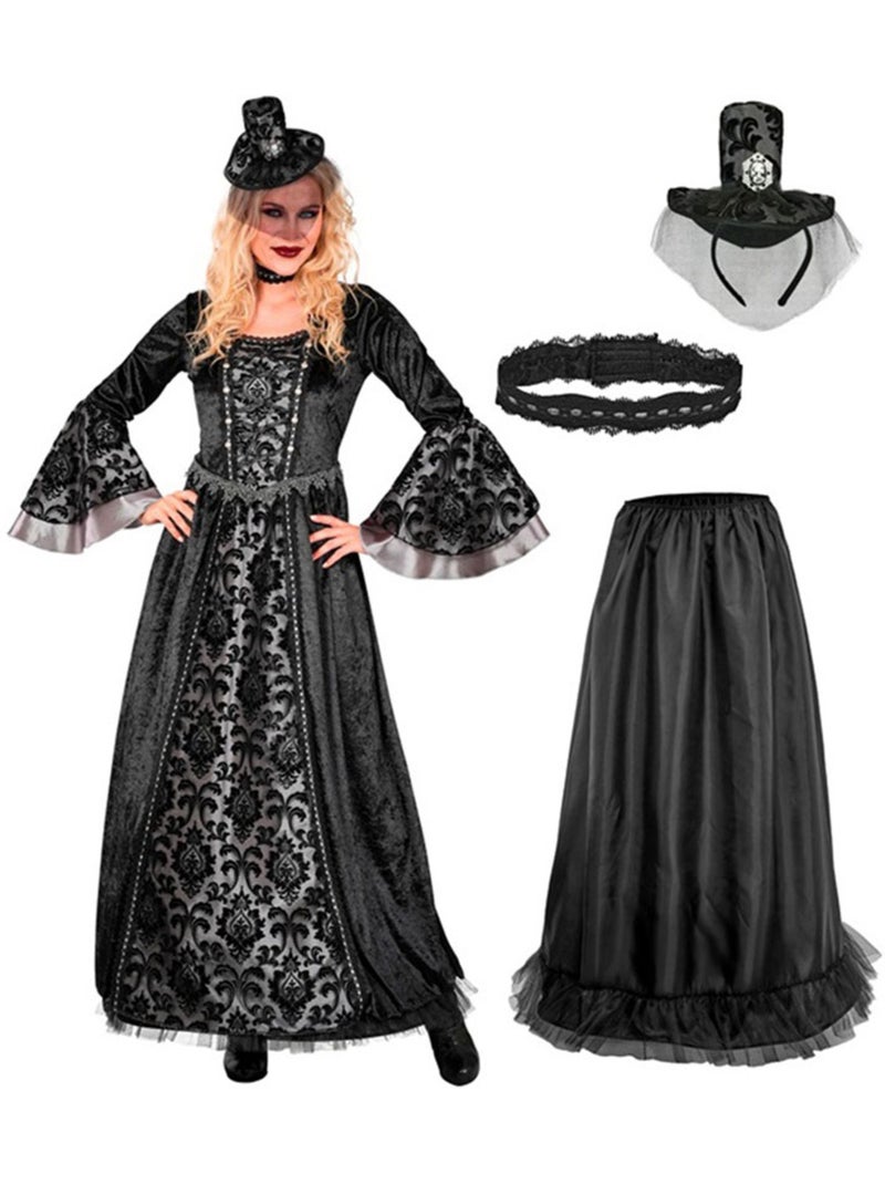 Disfraz de condesa vampiresa oscura para mujer Multicolor - Kiabi