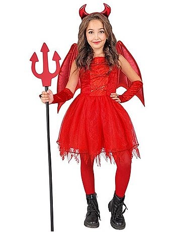 Disfraz de Diabla con Alas y Cuernos