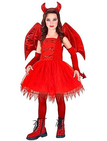 Disfraz de Diabla con Alas y Cuernos