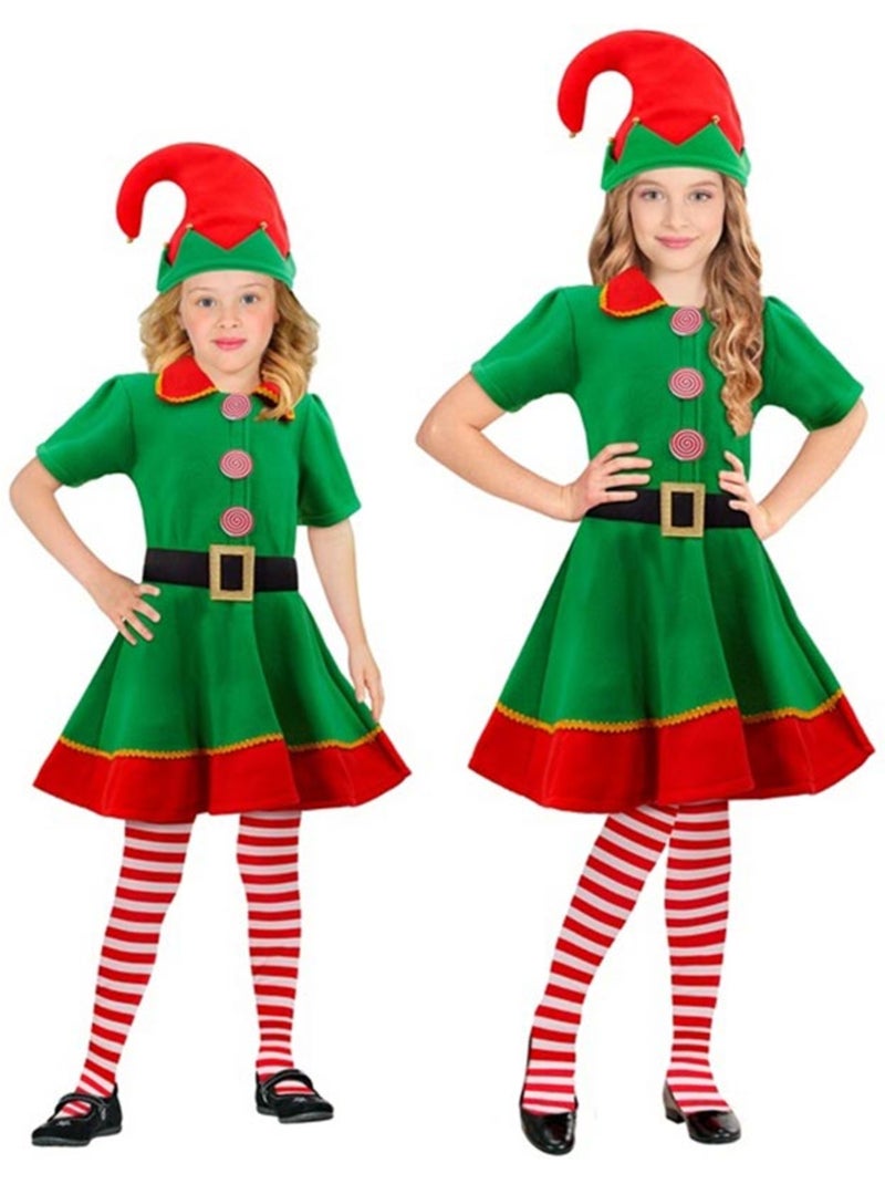 Disfraz de Elfa Ayudante de Santa Claus Multicolor - Kiabi