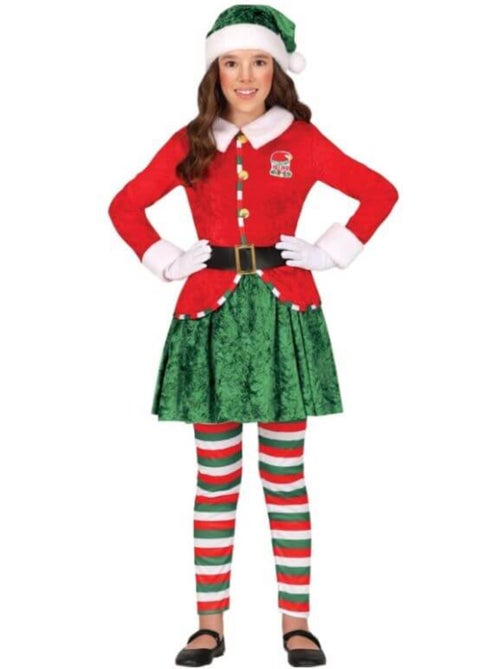 Disfraz de Elfa Ayudante de Santa con gorro - Kiabi