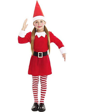 Disfraz de Elfa Polar en vestido con gorro