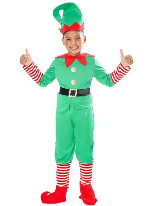 Disfraz de Elfo Ayudante de Santa con gorro - Kiabi