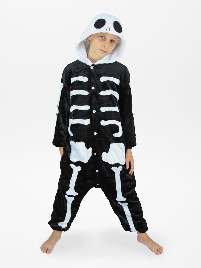 Disfraz de esqueleto - unisex negro/blanco - Kiabi