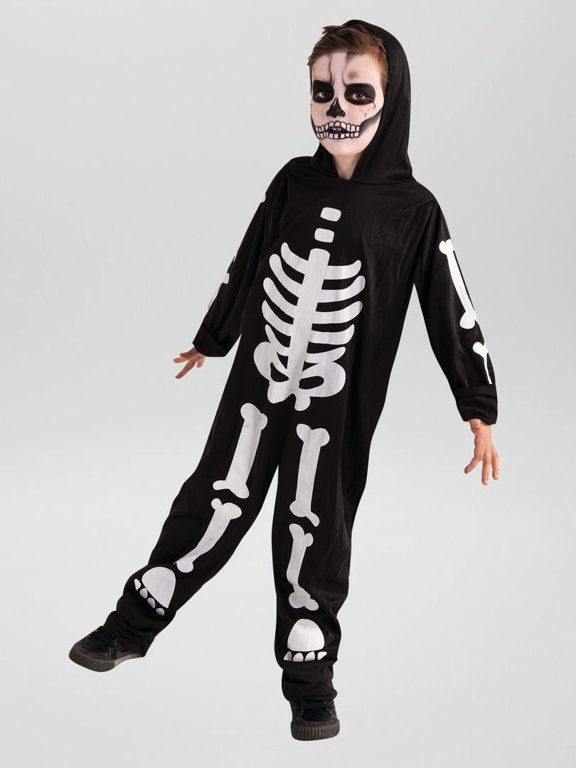 Disfraz de esqueleto negro/blanco - Kiabi
