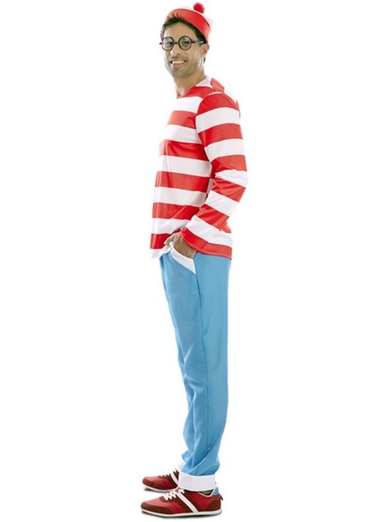 Disfraz de excursionista a rayas para hombre Multicolor - Kiabi