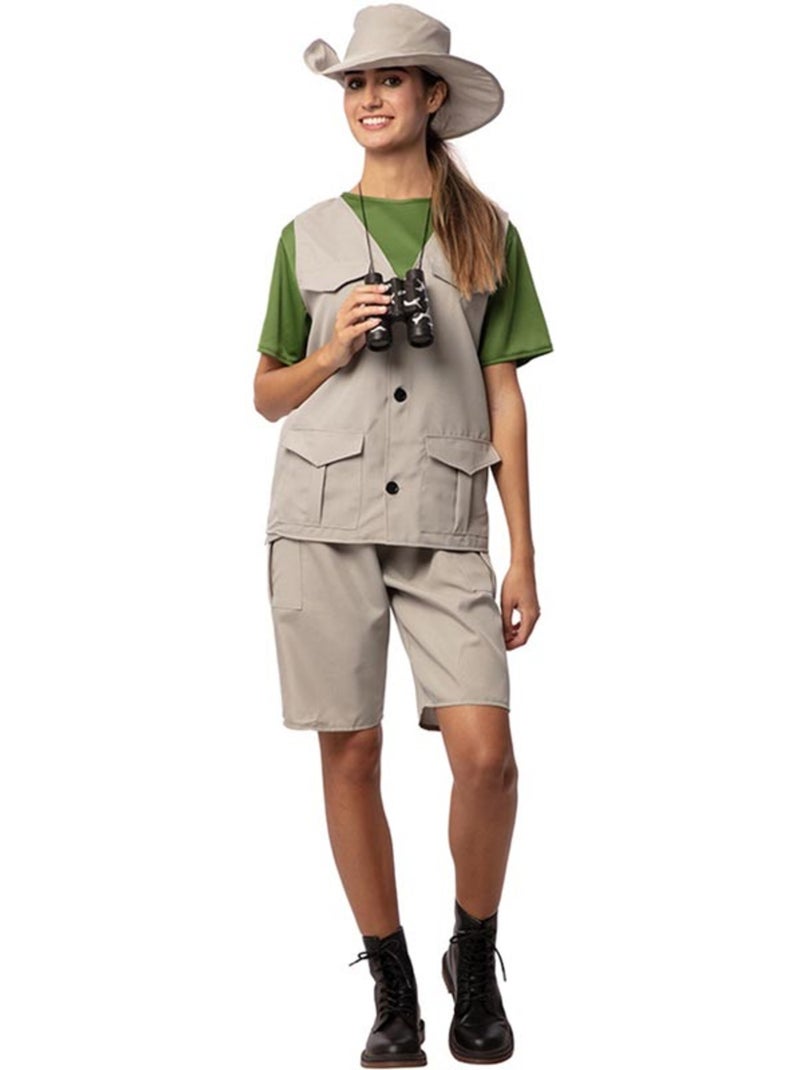 Disfraz de exploradora de la naturaleza con sombrero para mujer Multicolor - Kiabi