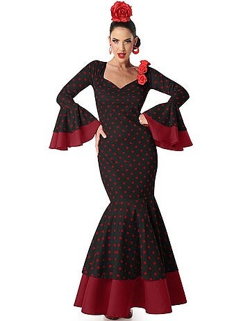 Disfraz de flamenca con lunares para mujer