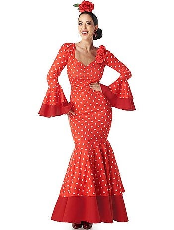 Disfraz de flamenca con lunares para mujer