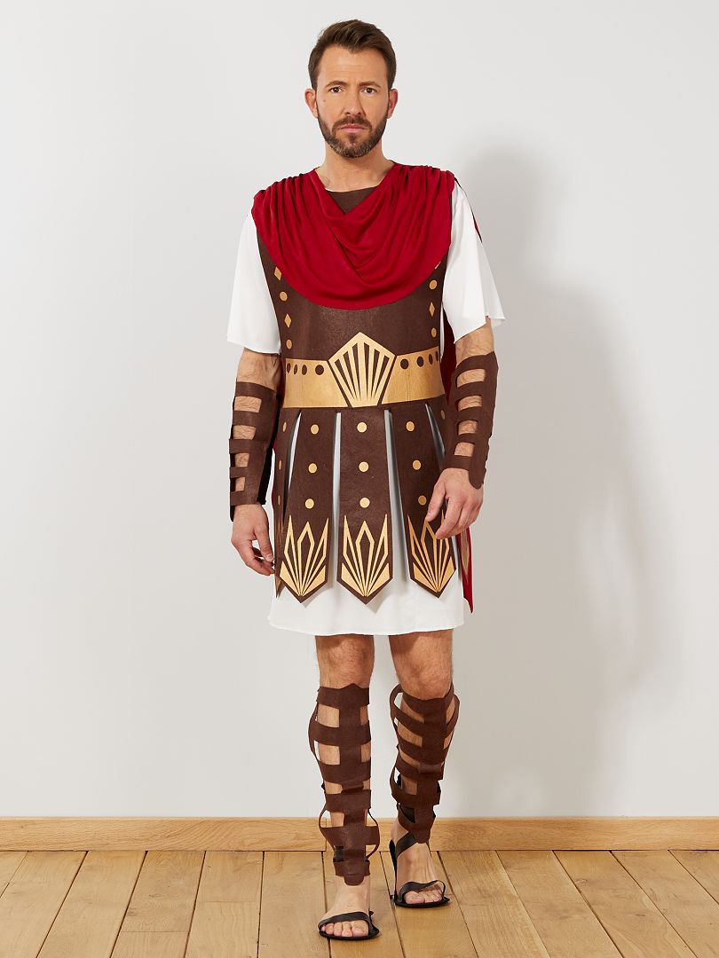 Disfraz de gladiador rojo/blanco - Kiabi