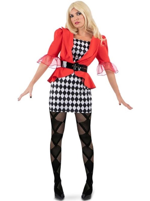 Disfraz de harley quinn con chaqueta para mujer - Kiabi
