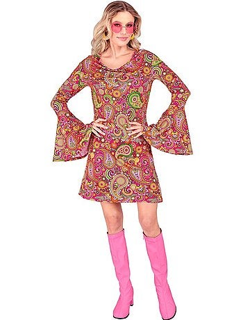Disfraz de Hippie años 60 Fashion Paisley