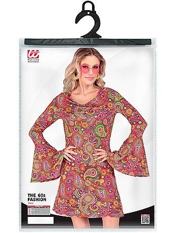 Disfraz de Hippie años 60 Fashion Paisley