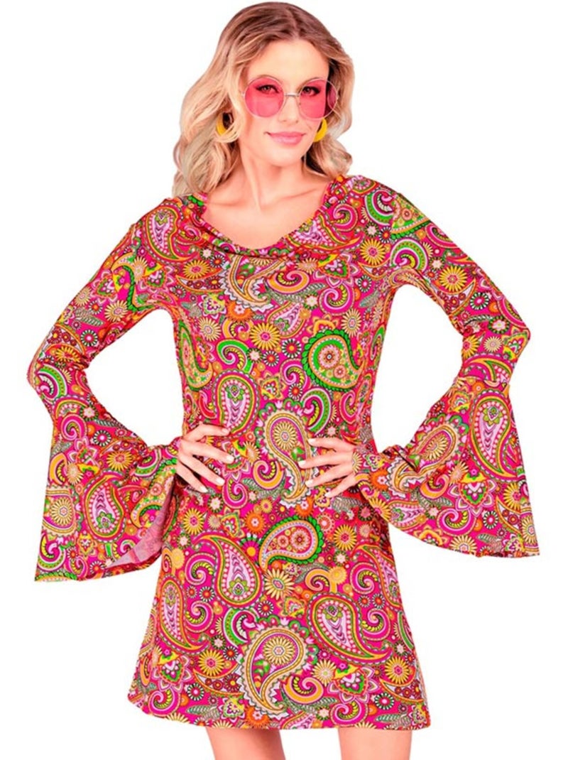 Disfraz de Hippie años 60 Fashion Paisley Multicolor - Kiabi