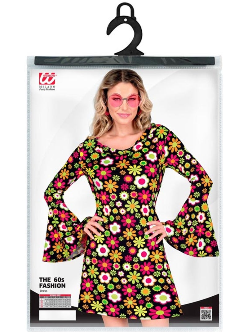 Disfraz de Hippie años 60 Floral oscuro Multicolor - Kiabi
