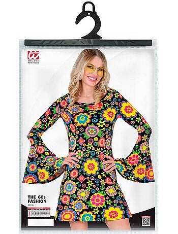 Disfraz de Hippie años 60 Flores Fashion