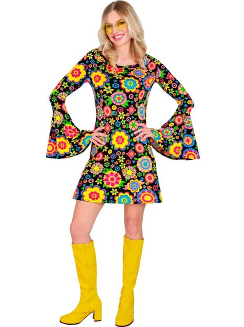 Disfraz de Hippie años 60 Flores Fashion - Kiabi