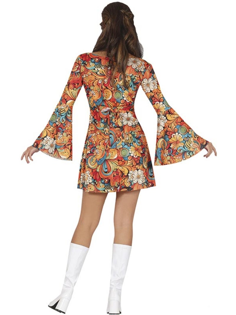 Disfraz de Hippie Años 70 floral Multicolor - Kiabi