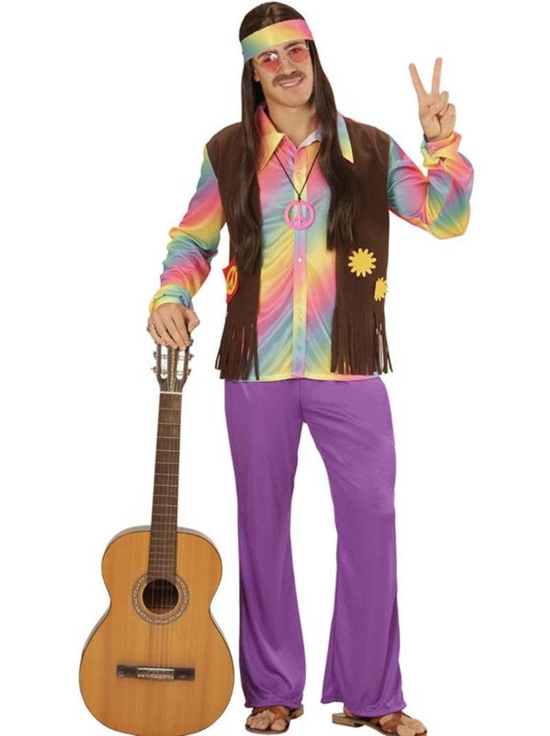 Disfraz de Hippie Arcoíris Multicolor - Kiabi