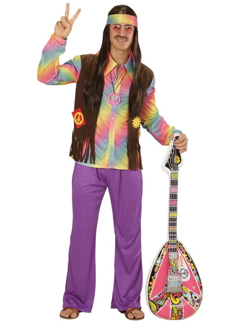 Disfraz de Hippie Arcoíris Multicolor - Kiabi