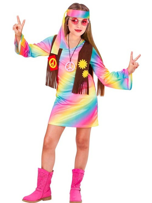 Disfraz de Hippie Arcoíris - Kiabi