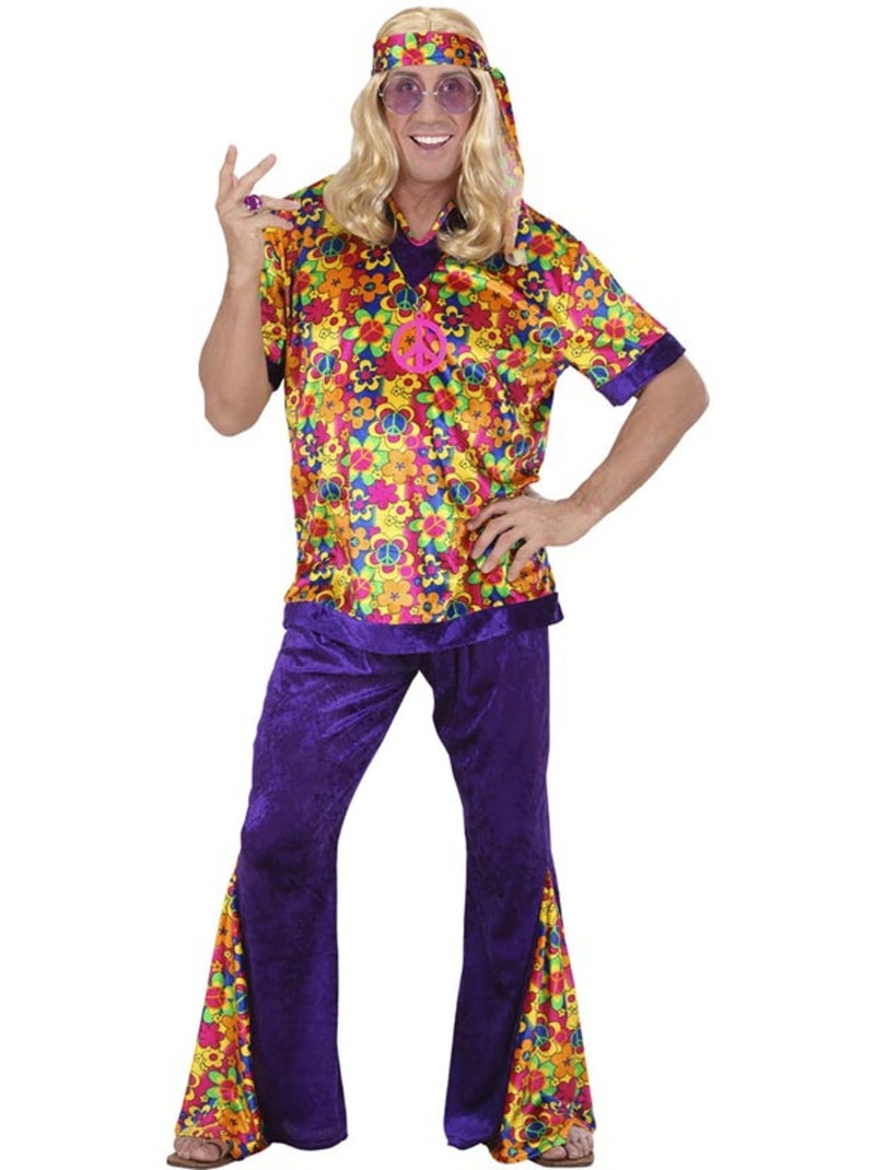 Disfraz de Hippie Campana de terciopelo Multicolor - Kiabi