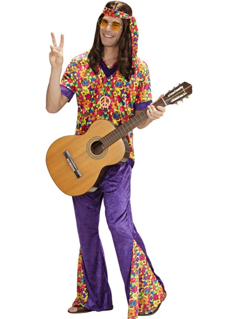 Disfraz de Hippie Campana de terciopelo Multicolor - Kiabi