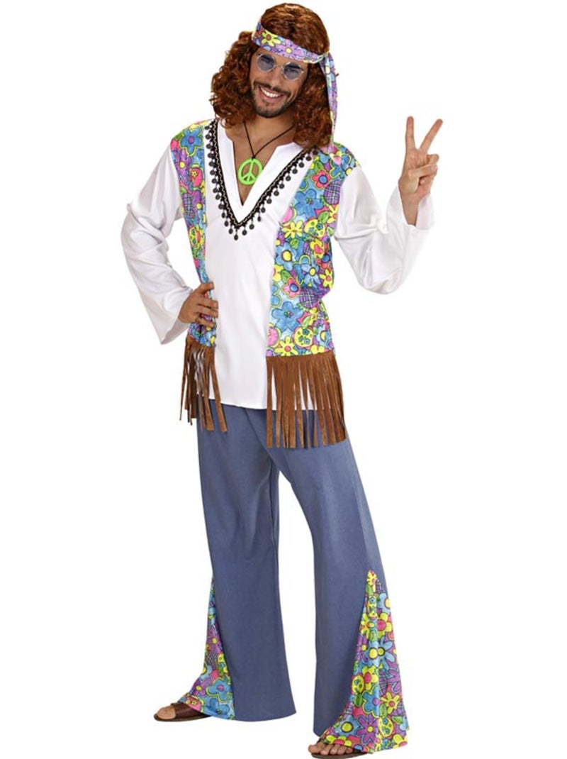 Disfraz de Hippie con chaleco Multicolor - Kiabi
