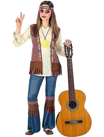Disfraz de Hippie con collar