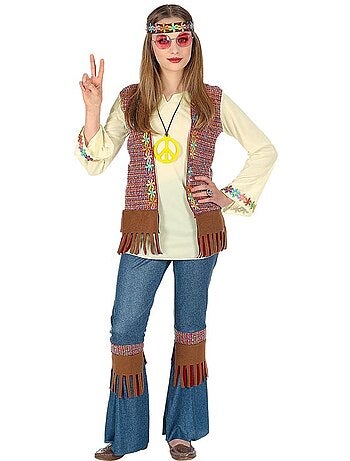 Disfraz de Hippie con collar