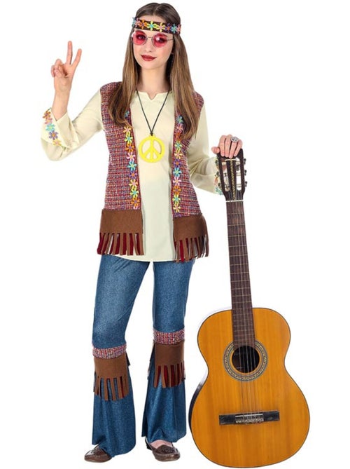 Disfraz de Hippie con collar - Kiabi