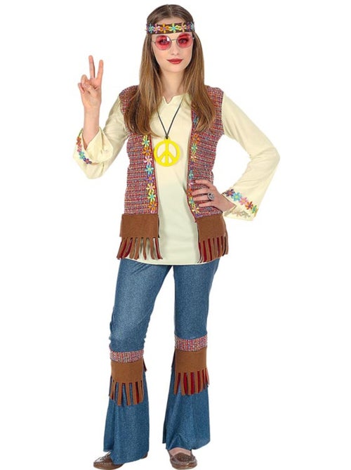 Disfraz de Hippie con collar - Kiabi