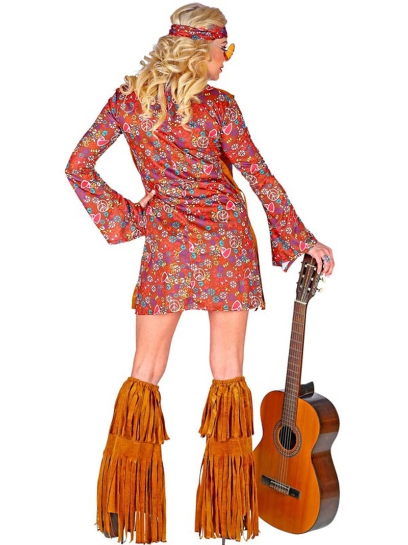 Disfraz de Hippie con cubrebotas y flecos Multicolor - Kiabi