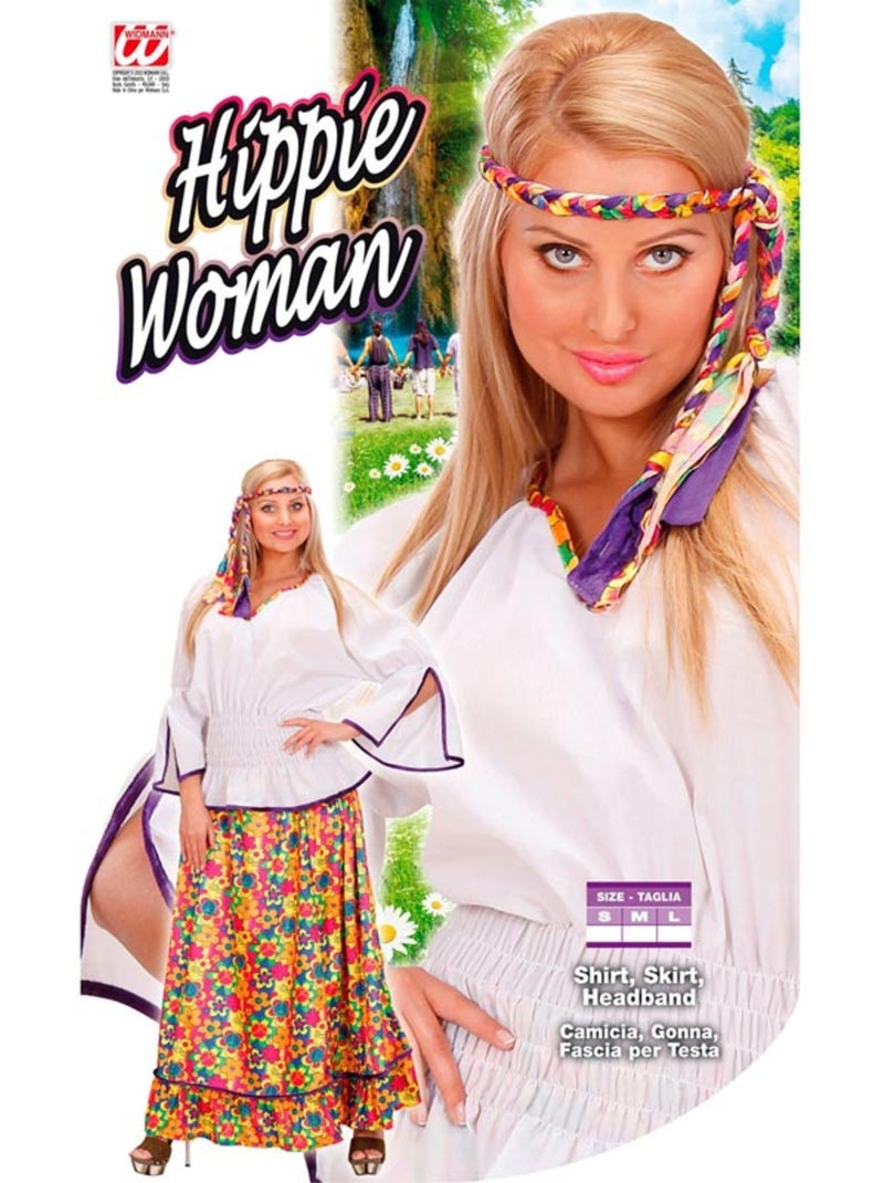 Disfraz de Hippie de terciopelo Multicolor - Kiabi