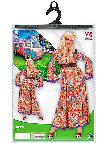 Disfraz de Hippie figuras con cinturón para mujer